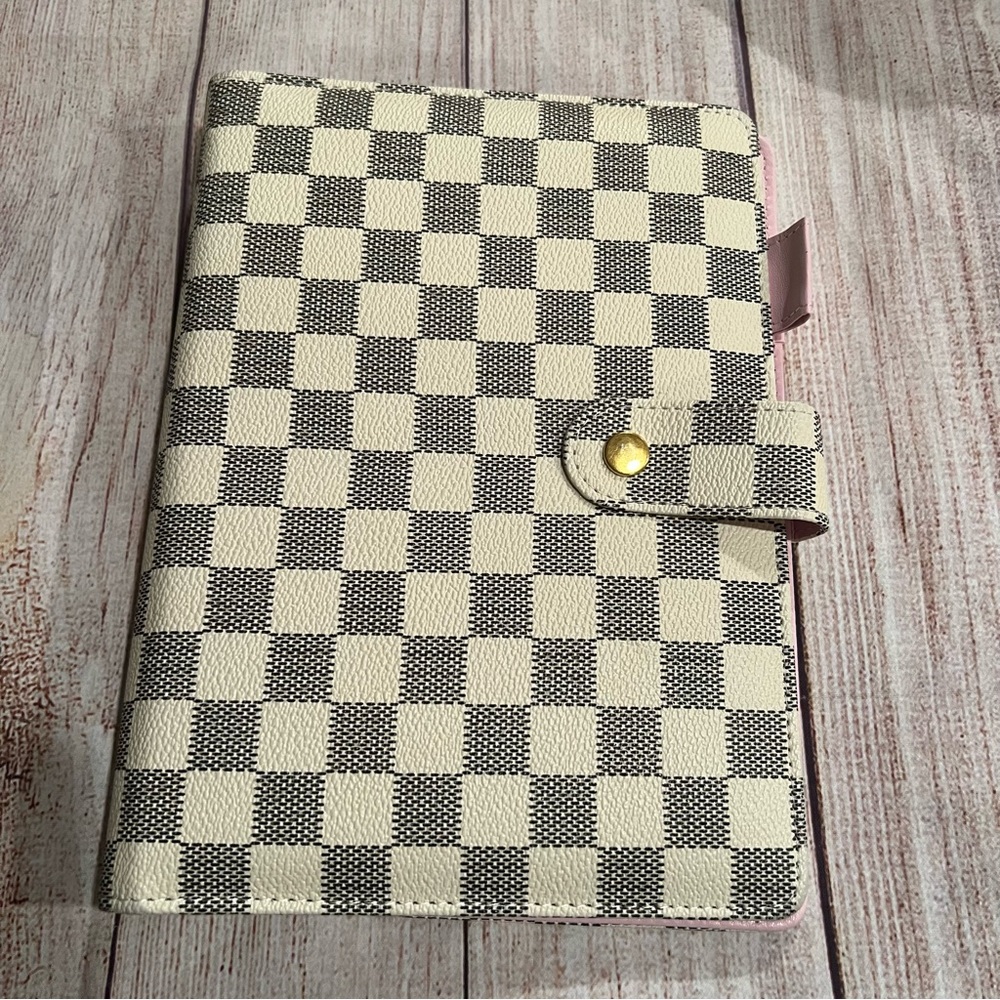 White Checkered Planner Agenda